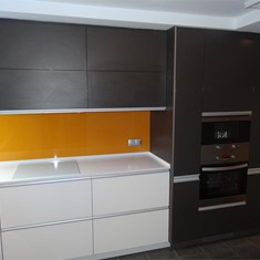 COCINA FORMICA Y CRISTAL NARANJA 1